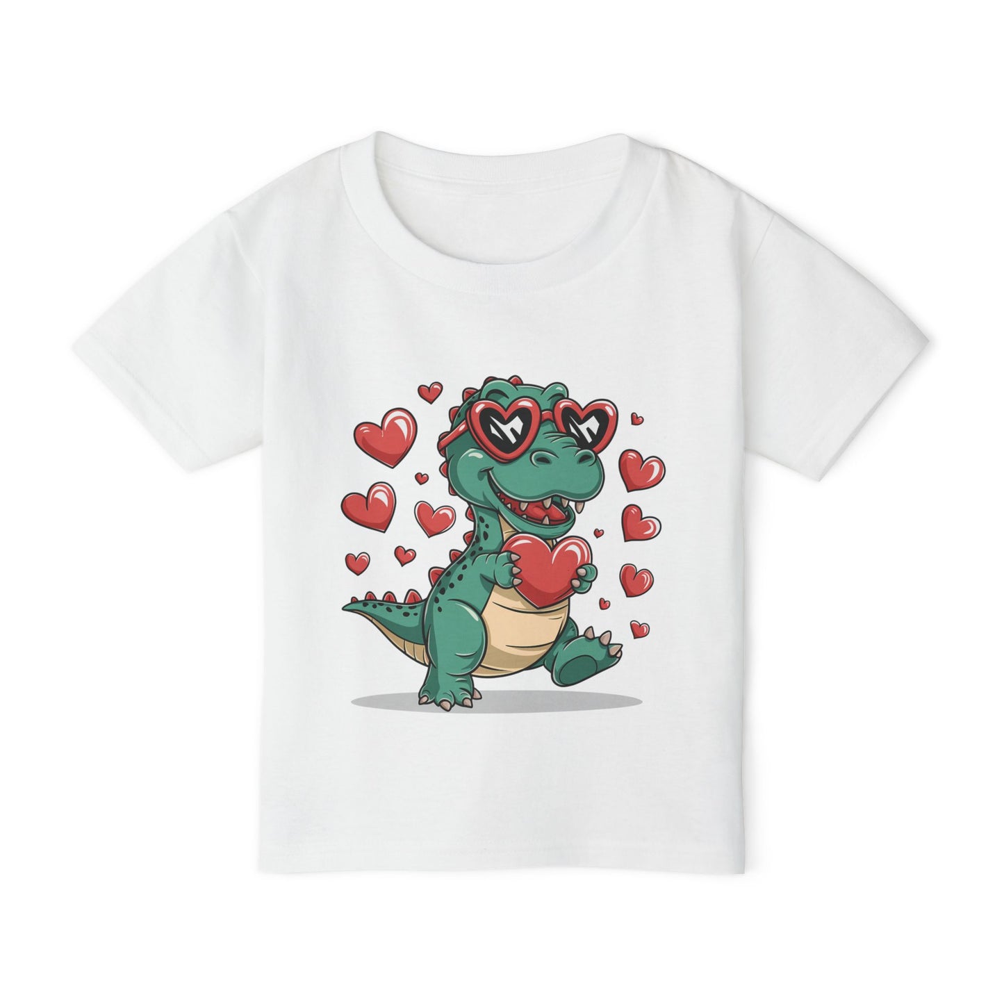 Valentines Love Dino Toddler T-shirt Valentines Day T-shirt toddler cute T-shirt