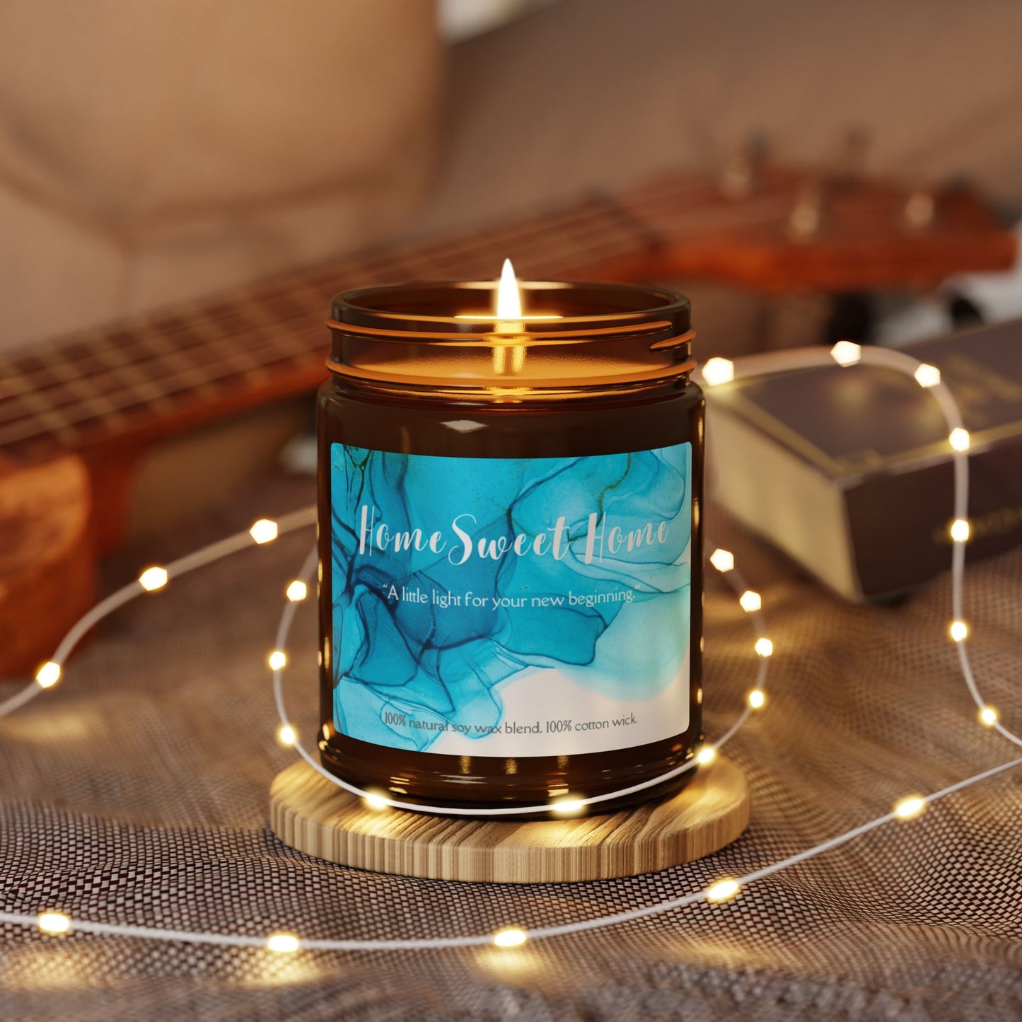 Scented Soy Candle (Multi-Size, Amber Jar)