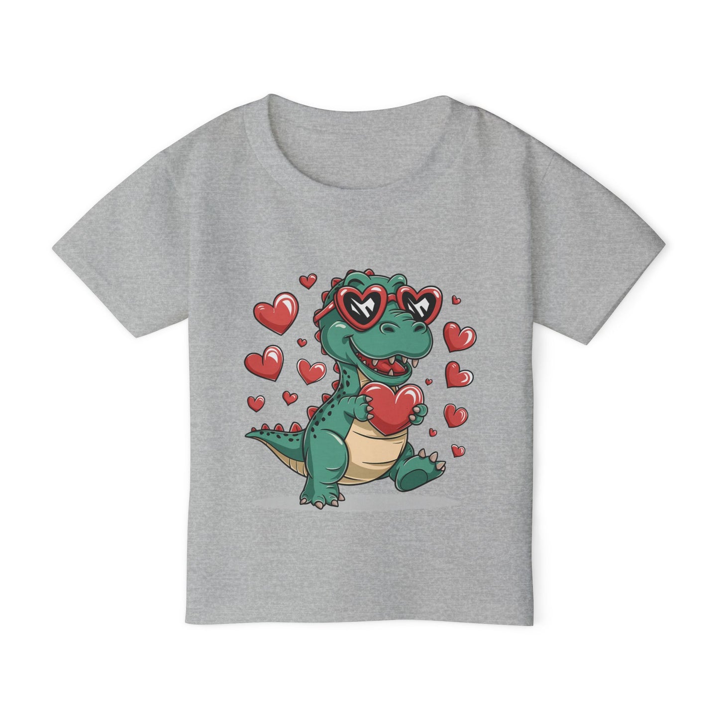 Valentines Love Dino Toddler T-shirt Valentines Day T-shirt toddler cute T-shirt