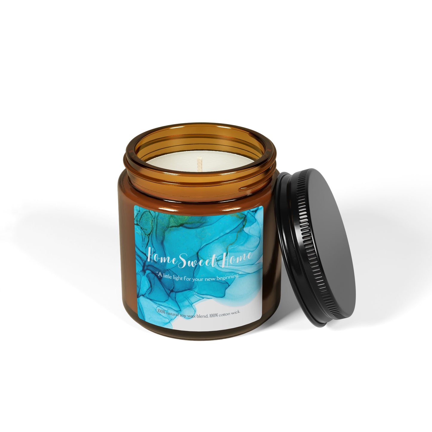 Scented Soy Candle (Multi-Size, Amber Jar)